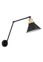 Fundo wall light 1xE27 black / gold 54 cm