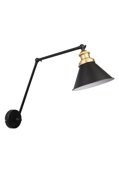 Fundo wall light 1xE27 black / gold 54 cm