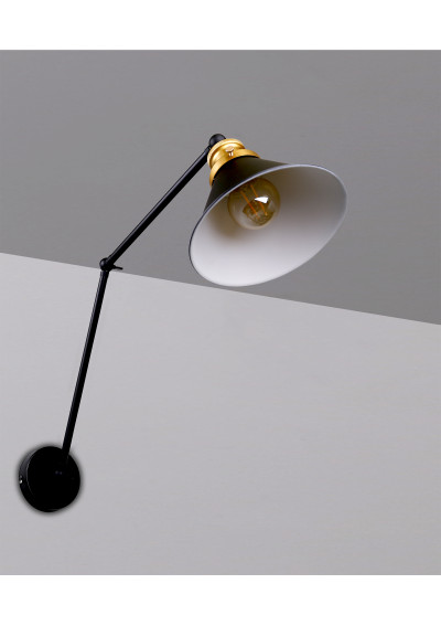 Fundo wall light 1xE27 black / gold 54 cm - product image 1