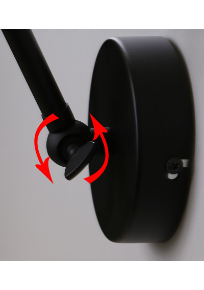 Lampa ścienna Fundo 1xE27 czarny + złoty 54 cm - zdjęcie produktu 3