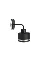 Lampa ścienna Wama 1xE27 czrany + srebrny 17 cm