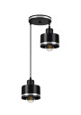 Wama pendant light 2xE27 black / silver 32 cm