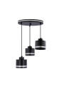 Wama pendant light 3xE27 black / silver 37 cm