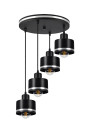 Wama pendant light 4xE27 black / silver 40 cm