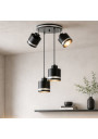 Lampa wisząca Wama 4xE27 czarny + srebrny 37 cm - zdjęcie produktu 1