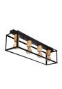 Retro ceiling light 4xE27 black 70 cm