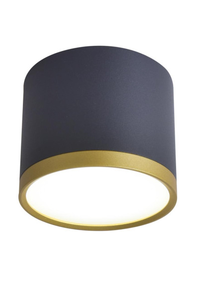 Tuba ceiling light 9 W LED 4000 K black / gold 8,8 cm