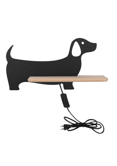 Dog wall light 5 W LED 4000 K black 36,5 cm