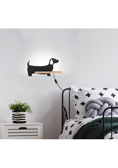 Lampa ścienna Dog 5 W LED 4000 K czarny 36,5 cm - zdjęcie produktu 1
