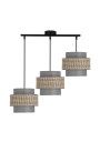 Lampa wisząca Luccia 3xE27 czarny, grafitowy+ szaro-beżowy 65 cm
