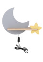 Moon wall light 5 W LED 4000 K grey/gold 39,5 cm