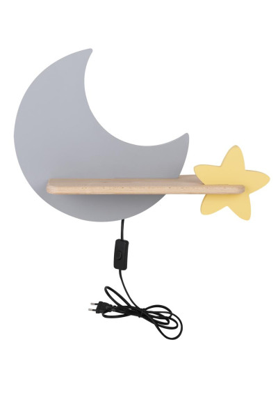 Lampa ścienna Moon 5 W LED 4000 K szary+złoty 39,5 cm