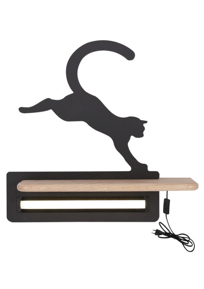 Lampa ścienna Cat 5 W LED 4000 K czarny 27 cm