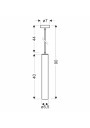 Lampa wisząca Tubo 1xGU10 7 cm - wymiary produktu