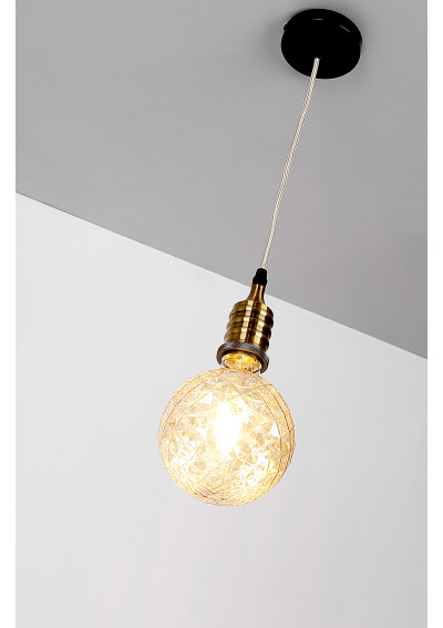 Zawiesie lamp suspension 1xE27 black / patynowy 10 cm - product image 1