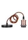 Zawiesie do lampy Zawiesie 1xE27 czarny + patynowy 10 cm