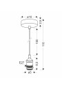 Zawiesie do lampy Zawiesie E27 czarny 10 cm - wymiary produktu
