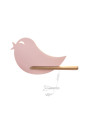 Bird wall light 5 W LED 4000 K pink 40 cm