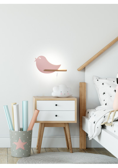 Bird wall light 5 W LED 4000 K pink 40 cm - product image 3