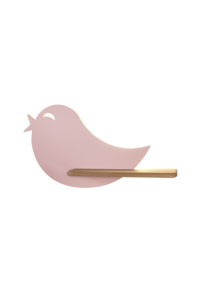 Bird wall light 5 W LED 4000 K pink 40 cm