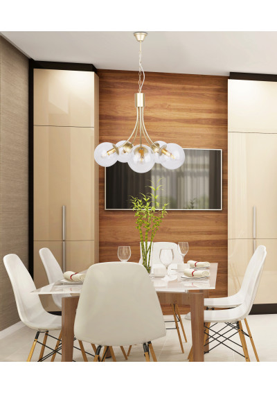 Lampa wisząca Dani 5xE14 złoty 60 cm - zdjęcie produktu 1