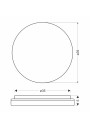 Gandava ceiling light 24 W LED 4000 K white / drewniany 38 cm - product dimensions