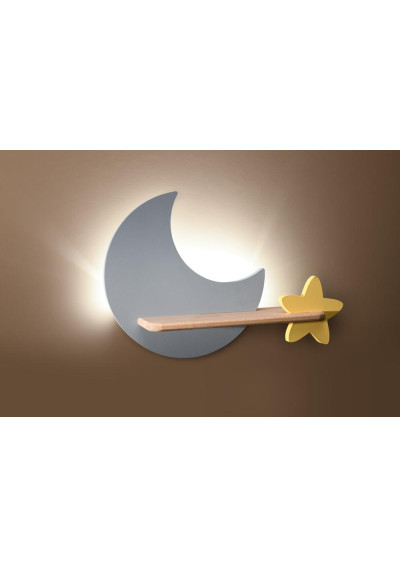 Lampa ścienna Moon 5 W LED 4000 K szary+złoty 39,5 cm - zdjęcie produktu 1