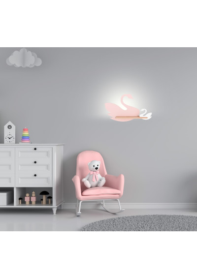 Lampa ścienna Swan 5 W LED 4000 K różowy+biały 44 cm - zdjęcie produktu 1