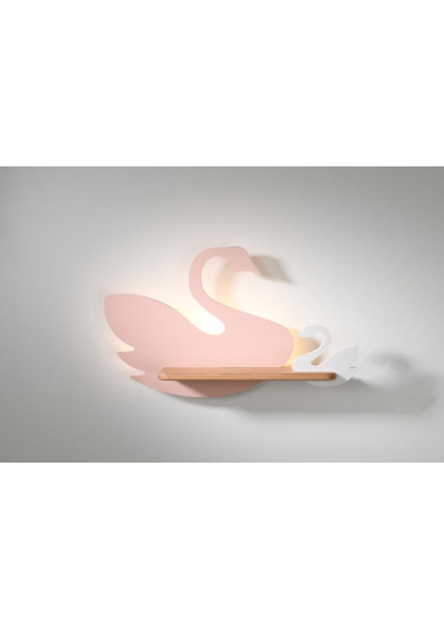 Swan wall light 5 W LED 4000 K pink/white 44 cm - product image 3