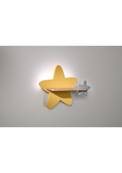 Star wall light 5 W LED 4000 K gold/grey 40 cm - product image 3