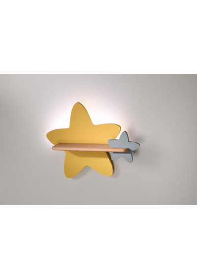 Star wall light 5 W LED 4000 K gold/grey 40 cm - product image 4