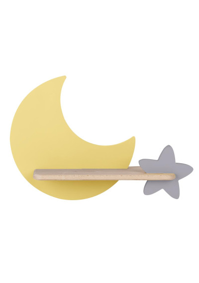 Moon wall light 5 W LED 4000 K gold/grey 39,5 cm