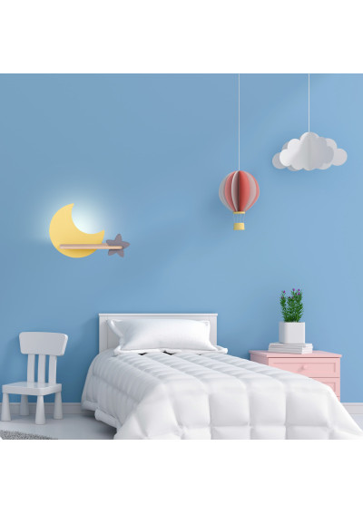 Lampa ścienna Moon 5 W LED 4000 K złoty+szary 39,5 cm - zdjęcie produktu 1