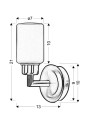 Mirror wall light G9 12 cm - product dimensions
