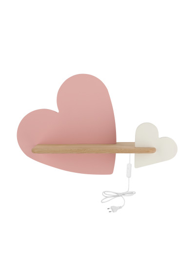 Lampa ścienna Heart 5 W LED 4000 K różowy+biały 43 cm - zdjęcie produktu 3