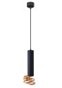 Tuba pendant light 1xGU10 black / gold 7 cm
