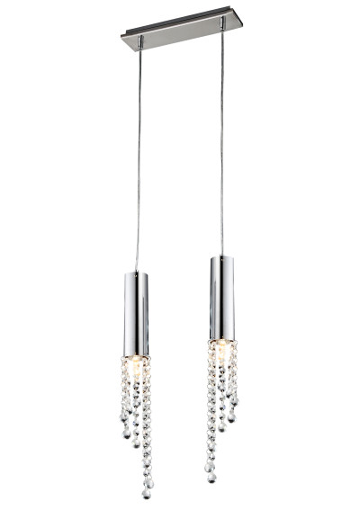 Duero pendant light 2xGU10 chromee 31 cm