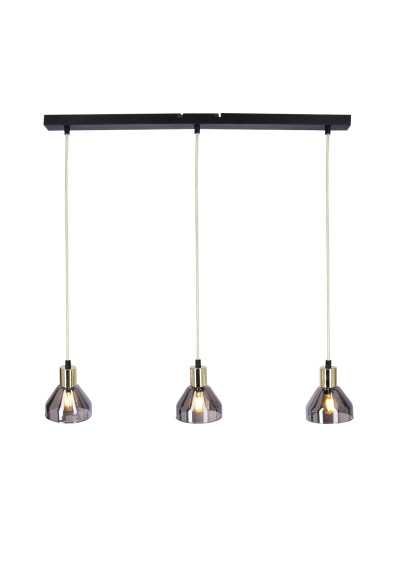 Lampa wisząca Gregory 3xE14 czarny 70 cm - zdjęcie produktu 5