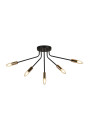 Lampa sufitowa Tiara 5xE14 czarno złoty 68 cm