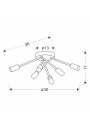 Tiara ceiling light 6xE14 38 cm - product dimensions