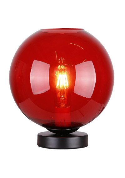 Lampa stołowa Globe 1xE27 czerwony 25 cm