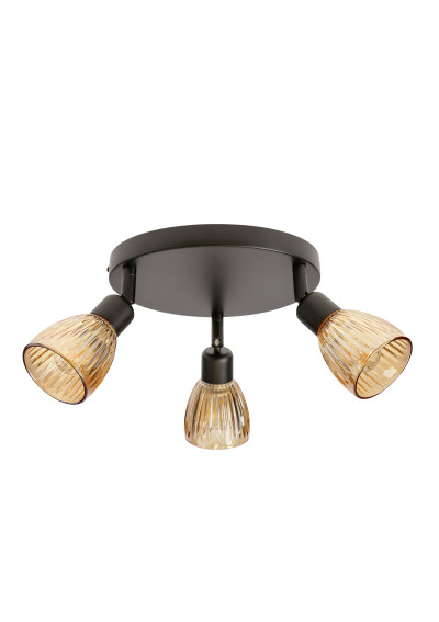 Lampa sufitowa Amcos 3xE14 czarny 48 cm