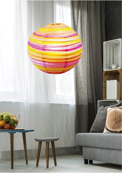 Element oświetleniowy Papierowy-Kokon pomarańczowo różowy 50 cm - zdjęcie produktu 1