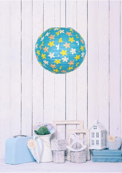 Element oświetleniowy Papierowy-Kokon błękitny 35 cm - zdjęcie produktu 2