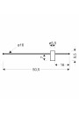 Arian wall light 1xkinkiet ścienny LED gold 50,5 cm - product dimensions