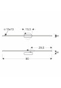 Bagette wall light 8 W LED 4000 K black 60 cm - product dimensions