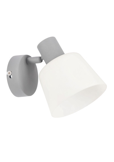 Lampa ścienna Ginko 1xE14 szaro srebrny 19 cm