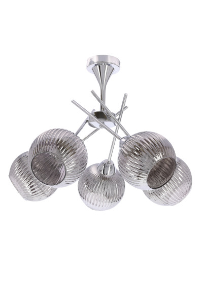 Lampa wisząca Cesar 5xE27 srebrny 62 cm