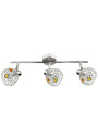 Lampa sufitowa Aron 3xG9 chromowy, kryształ bursztynowy 55 cm