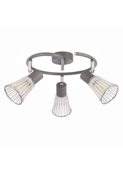 Lampa sufitowa Curtis 3xE14 szary 44 cm
